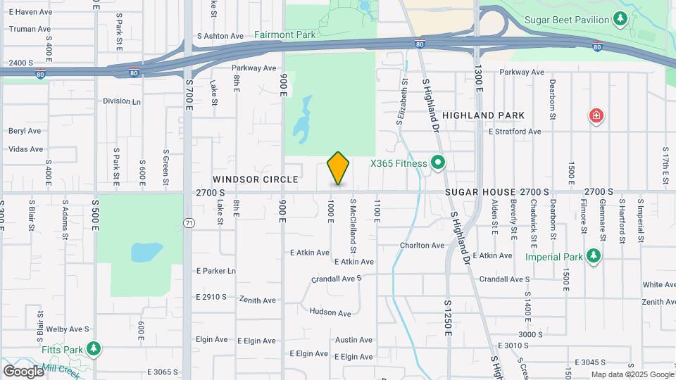 1015 E 2700 S Map and Location Details