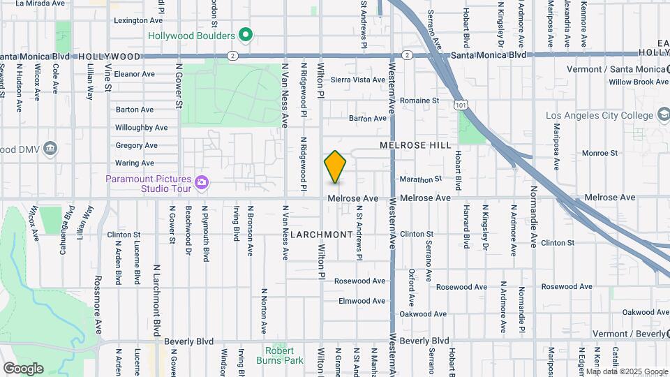 713 N Gramercy Pl-Unit -715 Map and Location Details