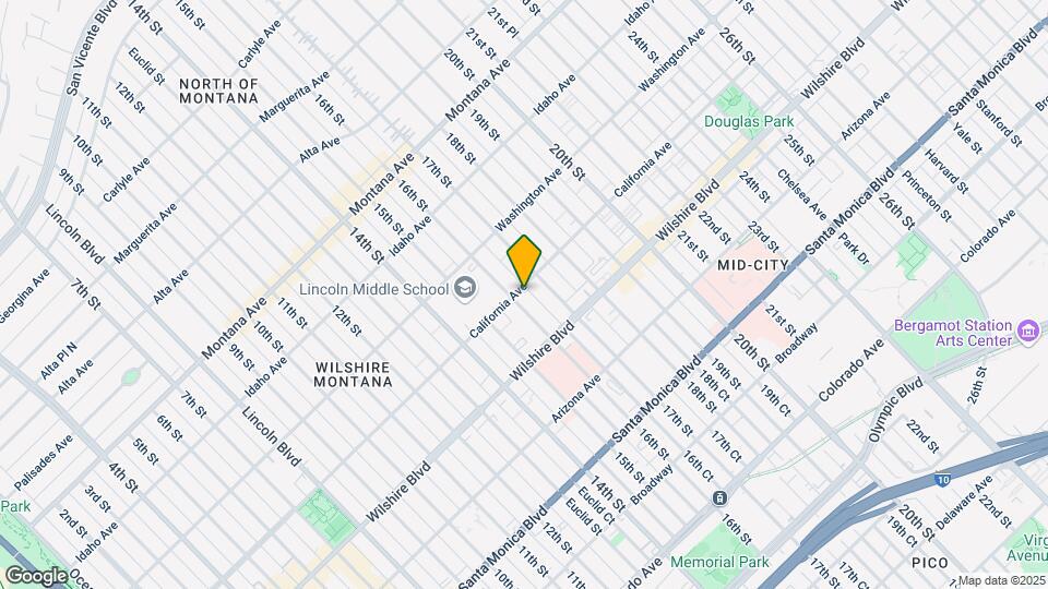 1610 California Ave Map and Location Details