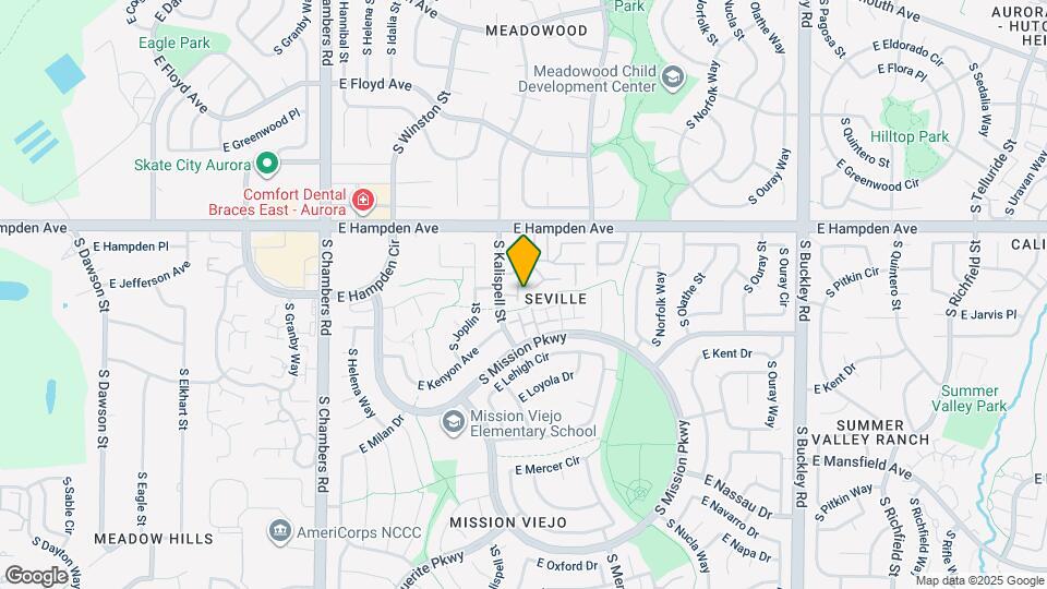 3583 S Kittredge St Map and Location Details