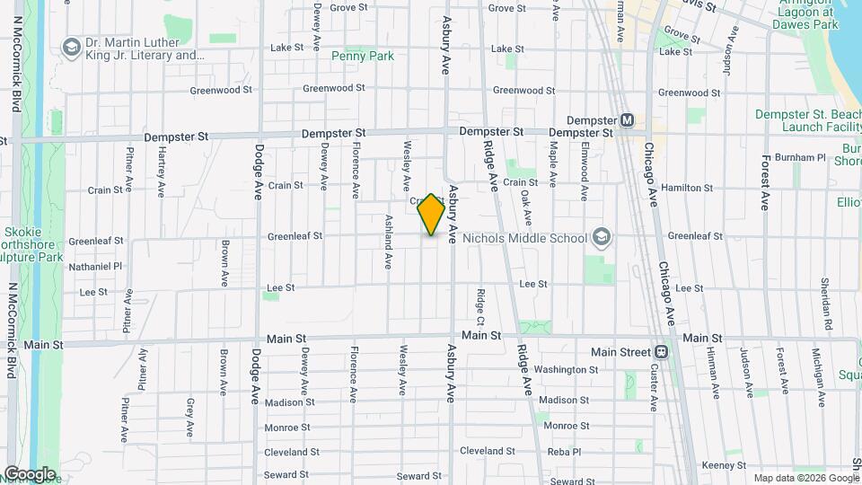 1322 Greenleaf St, Unit 2 Mapa y Detalles de la Ubicación