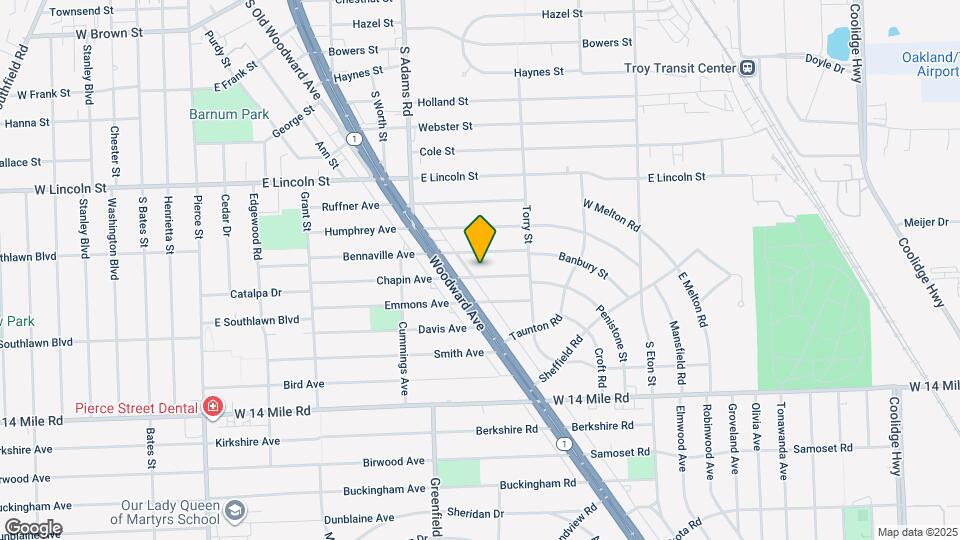 1377 Chapin Ave Map and Location Details