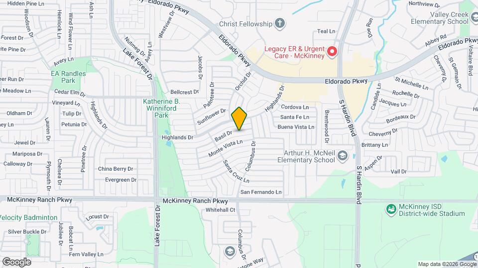 4611 Basil Dr Map and Location Details