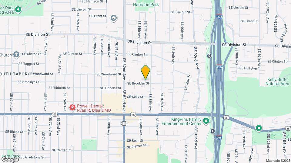 8439 SE Brooklyn St Map and Location Details