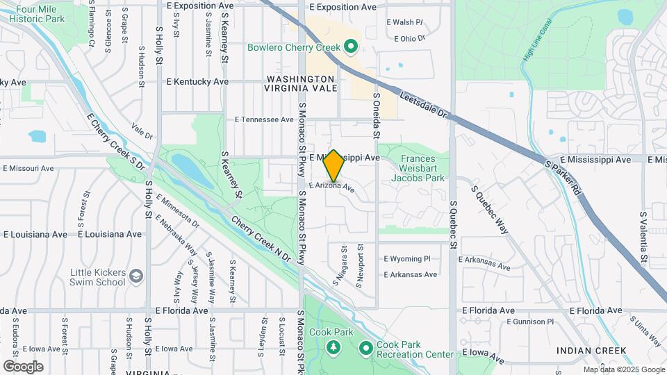 6650 E Arizona Ave, Unit 197 Map and Location Details