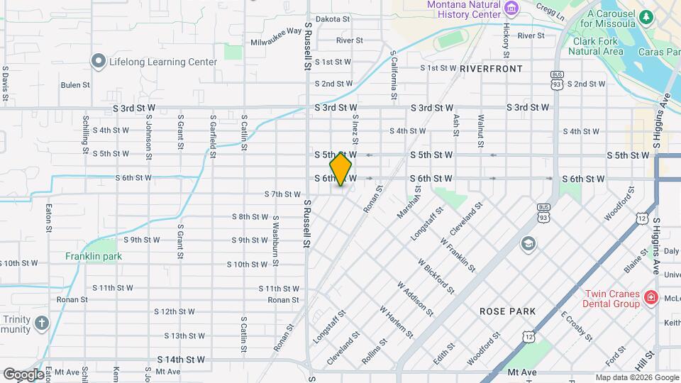 1322 S 7th St W Map and Location Details