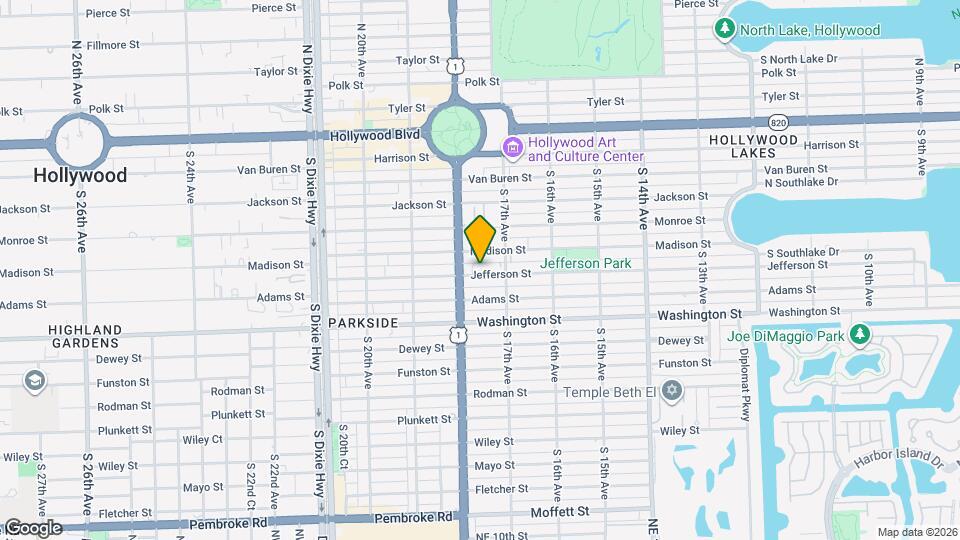 1735 Jefferson St Map and Location Details