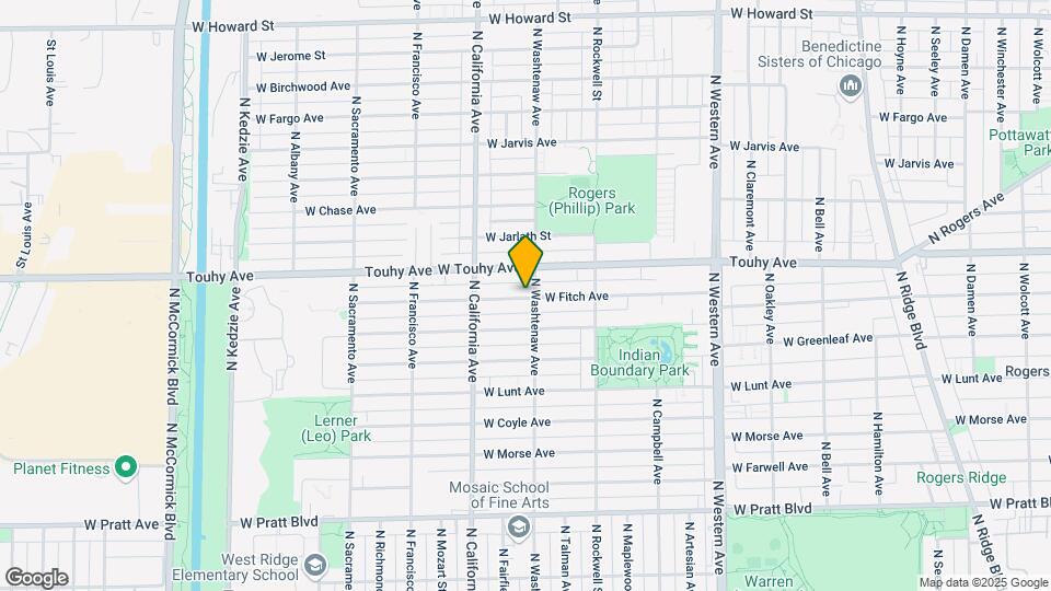 2710 W Fitch Ave Map and Location Details