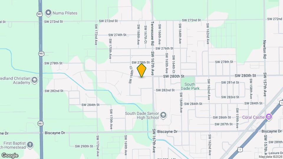 16760 SW 280th St Map and Location Details