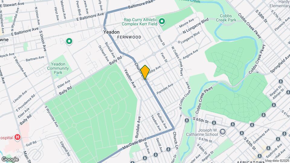 712 Church Ln, Unit Front Rear Map and Location Details