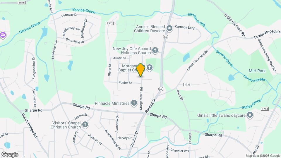 Room in House on Morgantown Rd Mapa y Detalles de la Ubicación