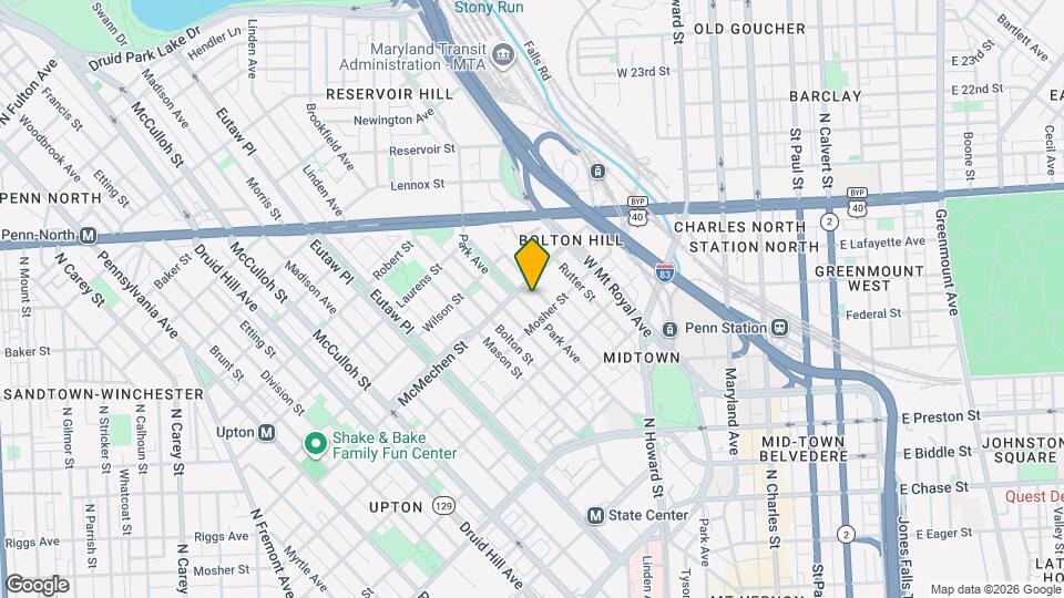 1521 Park Ave Map and Location Details