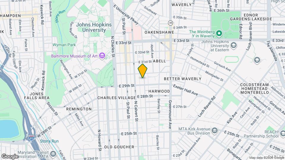 2918 Guilford Ave Map and Location Details