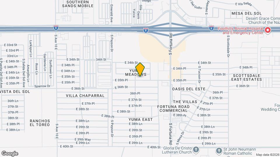 10690 E 35th Pl Map and Location Details