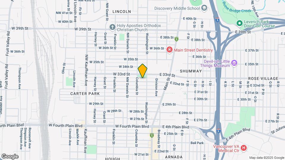 210 W 32nd St, Unit 1 upstairs Map and Location Details
