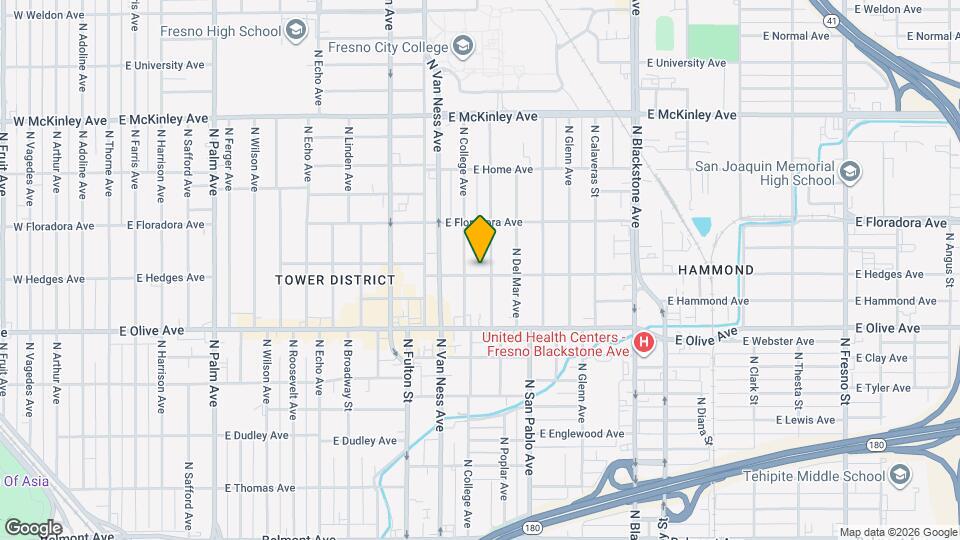 1121 E Hedges Ave Map and Location Details