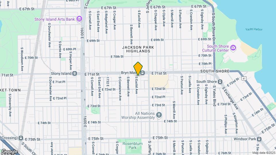 7117 S Euclid Ave Map and Location Details
