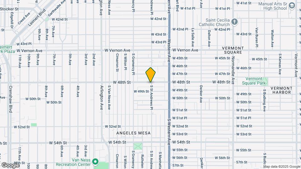 4805 S St. Andrews Pl Mapa y Detalles de la Ubicación