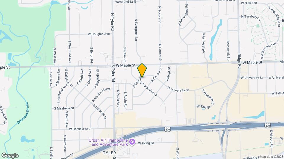 400 S Evergreen Ln Map and Location Details