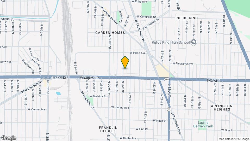 4036 N 25th St Map and Location Details