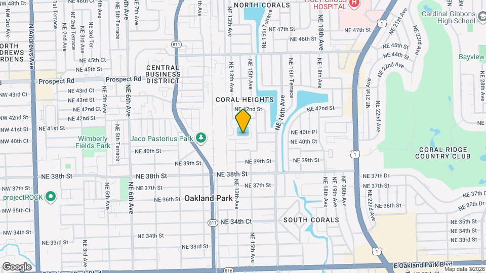 1361 NE 40th Pl Map and Location Details