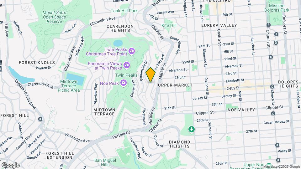 587 Burnett Ave Map and Location Details