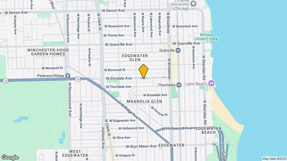 1335 W Elmdale Ave Map and Location Details