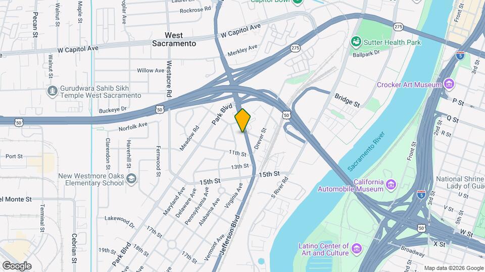 1024 Jefferson Blvd Map and Location Details