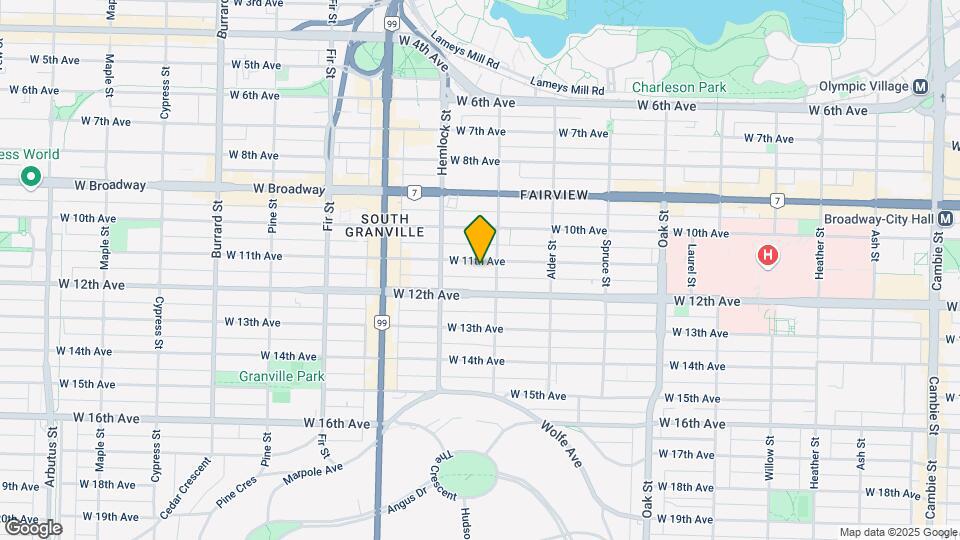 1336 W 11th Ave Map and Location Details