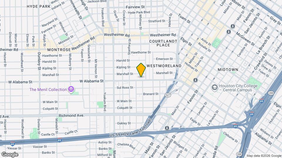 614 W Alabama St Map and Location Details