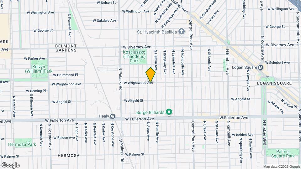 3817 W Wrightwood Ave Mapa y Detalles de la Ubicación