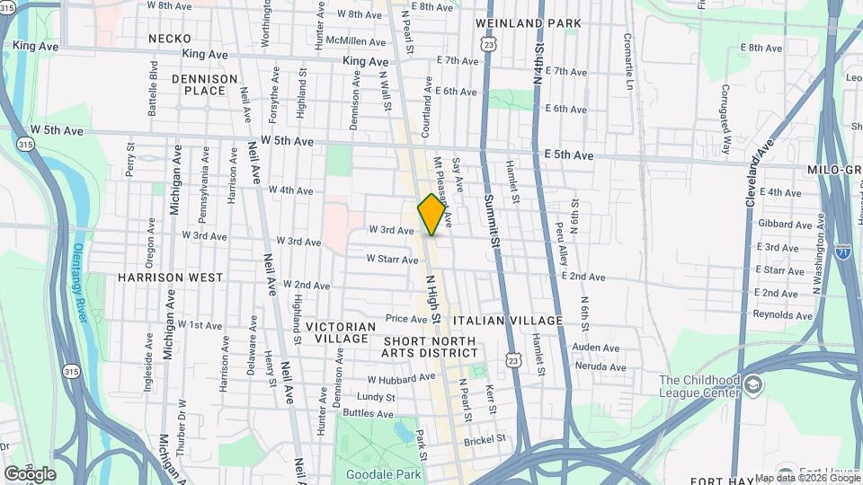 1038-1042 N High St Map and Location Details