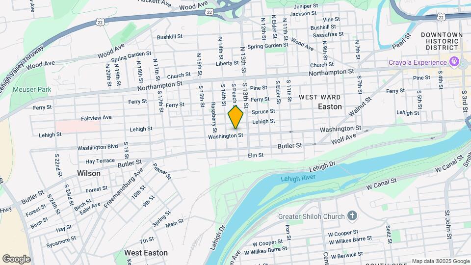 1337 Washington St Map and Location Details