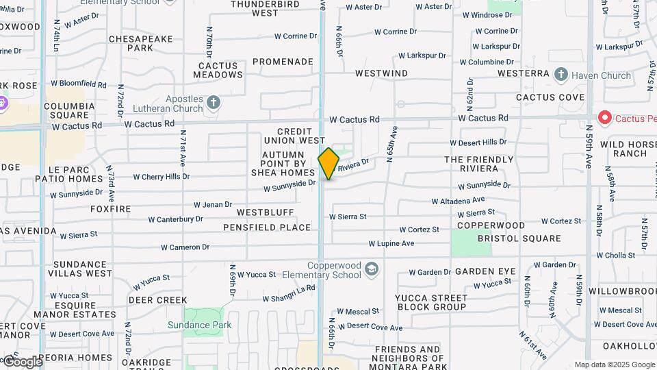 6646 W Sunnyside Dr Map and Location Details