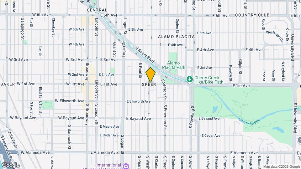 708 E 1st Ave Map and Location Details