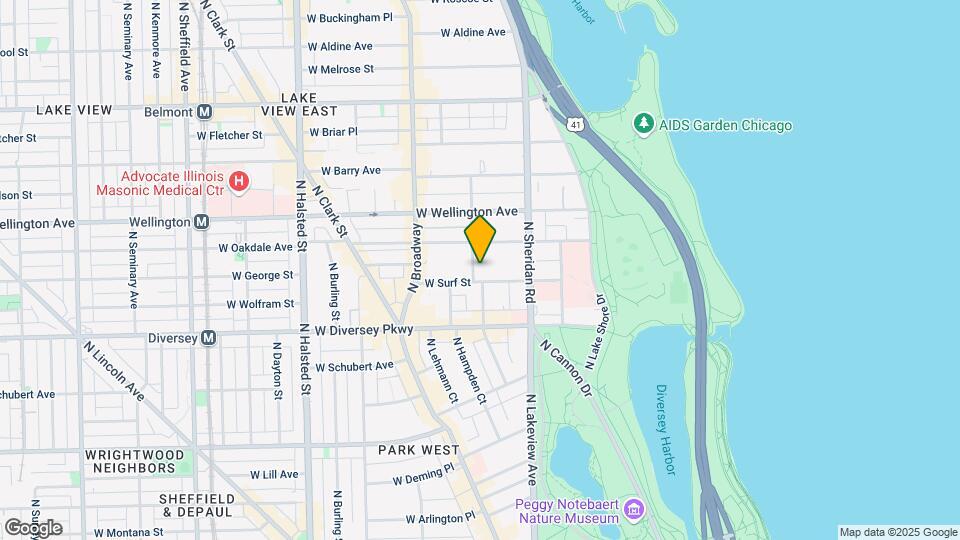 450 W Surf St Map and Location Details