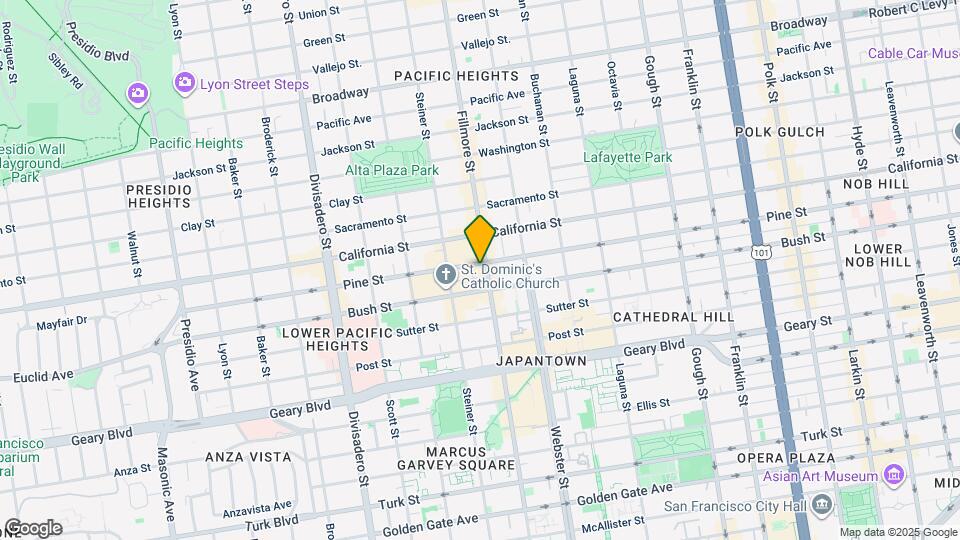 1925 Fillmore St Map and Location Details