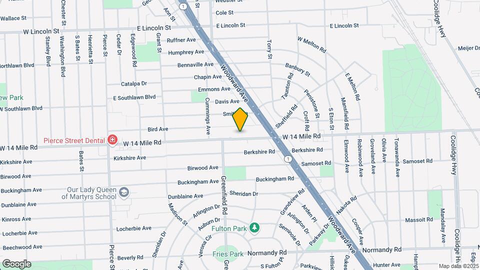 1345 E 14 Mile Rd Map and Location Details