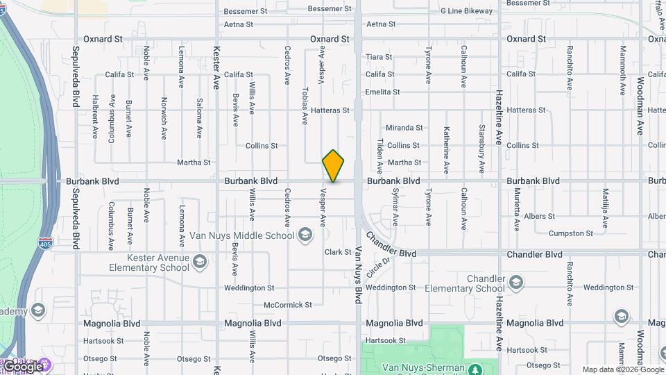 14542 Burbank Blvd Map and Location Details