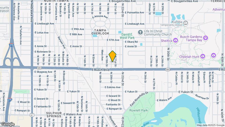 9301 N 20th St Map and Location Details