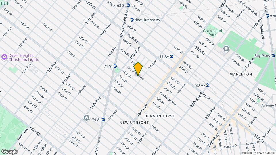 1678 Bay Ridge Ave Mapa y Detalles de la Ubicación