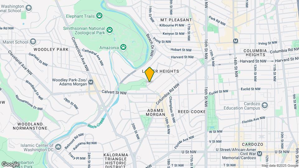 2707 Adams Mill Rd NW Mapa y Detalles de la Ubicación