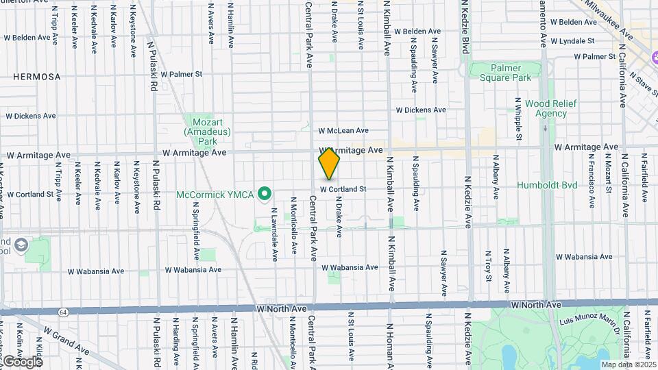 3556 W Cortland St, Unit 3 Mapa y Detalles de la Ubicación
