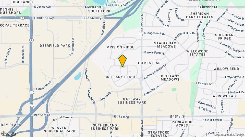1354 S Brentwood Dr Map and Location Details