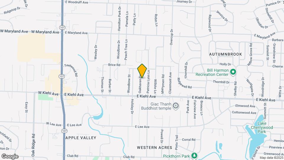 8800 Oakhaven Dr Map and Location Details