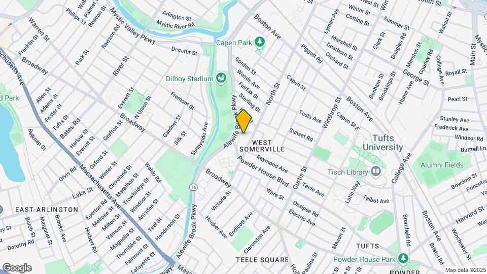 283 Alewife Brook Pkwy Map and Location Details