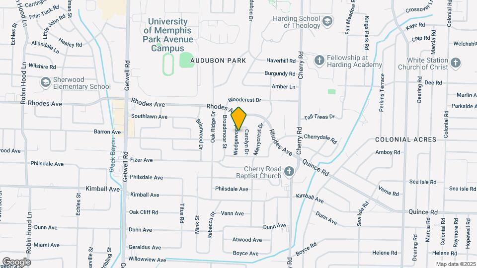 1280 Wedgewood St Map and Location Details