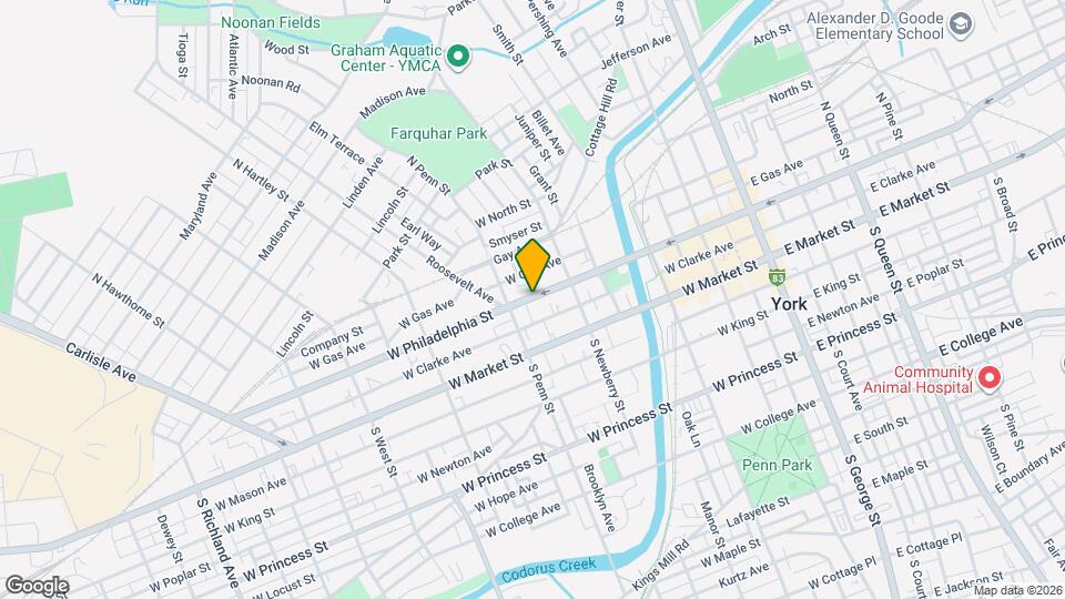 336 W Philadelphia St Map and Location Details