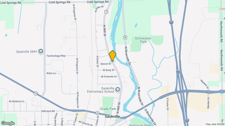 550 N Mill St Map and Location Details