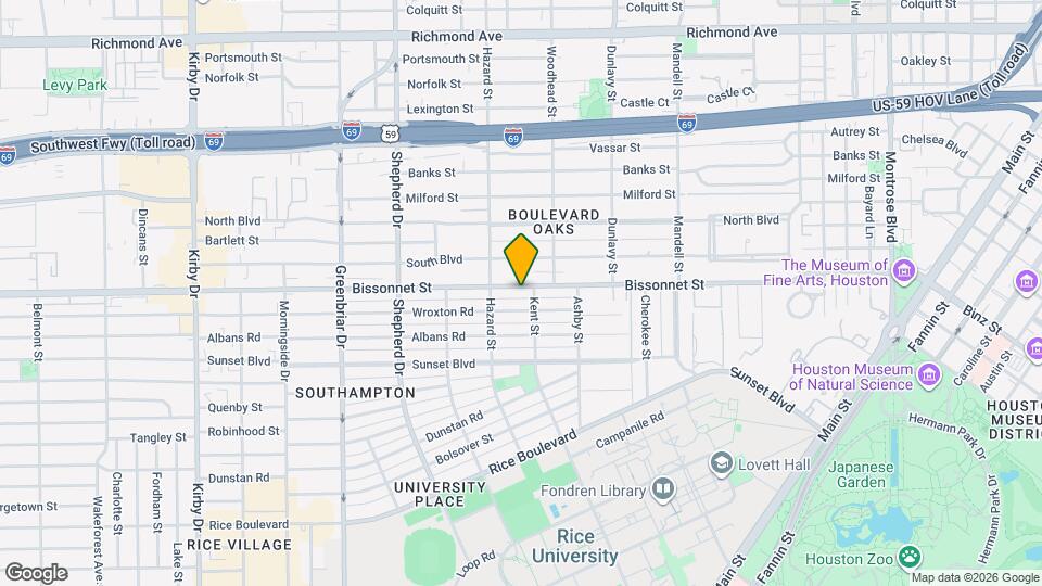 1911 Bissonnet St Map and Location Details